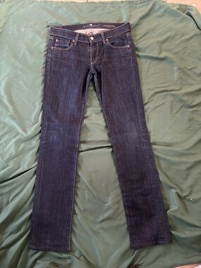 7 For All Mankind Dark Blue Skinny Jeans